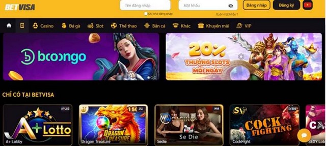 Betvisa – Casino trực tuyến uy tín
